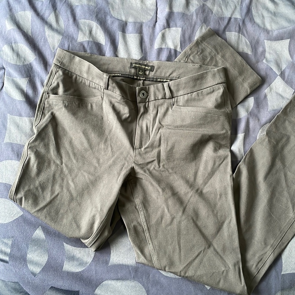 Grey banana republic stretch dress pants